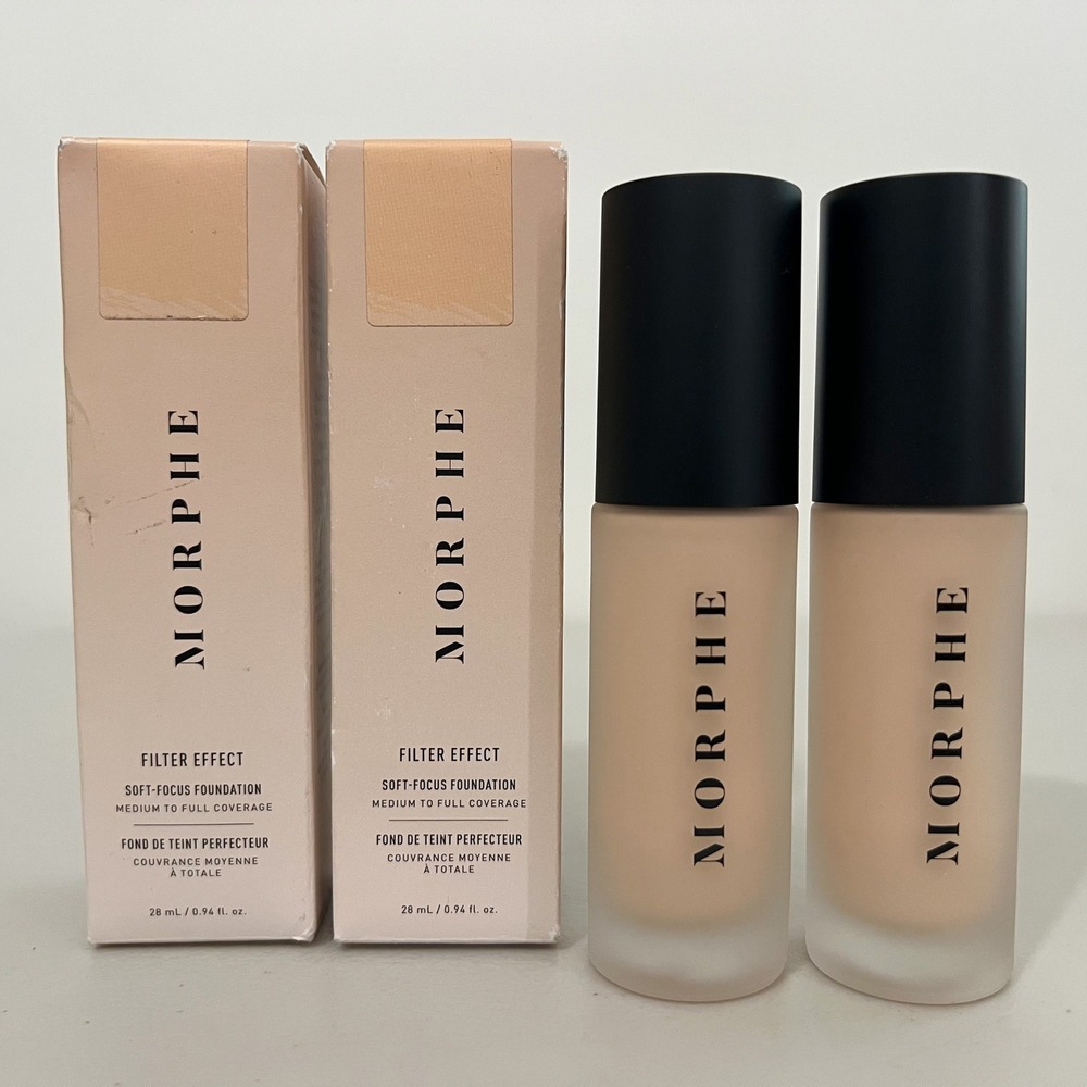 Morphe Filter Effect Soft-Focus Foundation Filter Light 3 Lot of 2 0.94oz Each